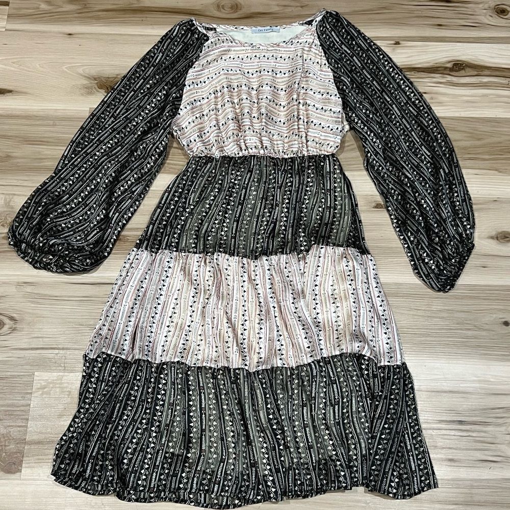 Ces Femme Metallic Silky Dress Women’s Small